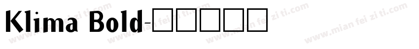 Klima Bold字体转换